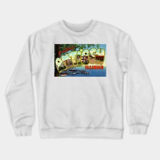 Greetings from Antioch, Illinois - Vintage Large Letter Postcard Crewneck Sweatshirt